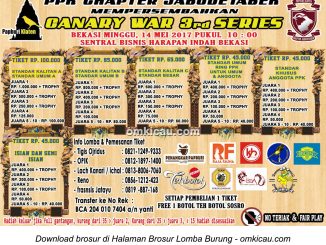 Brosur Canary War 3rd Series - PPK Jabodetabek, Bekasi, 14 Mei 2017