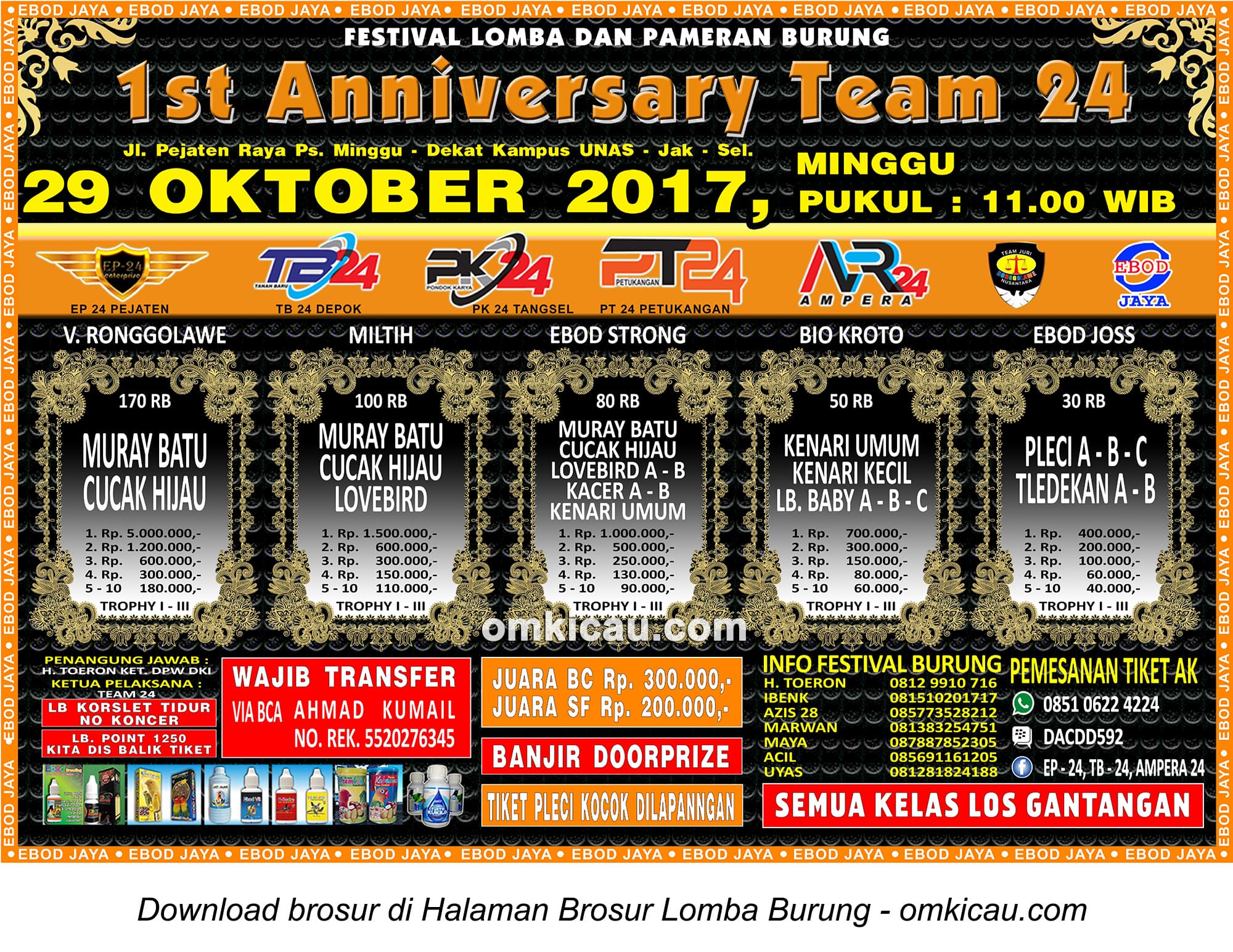 Lomba Burung Berkicau 1st Anniversary Team 24 Jakarta Minggu 29