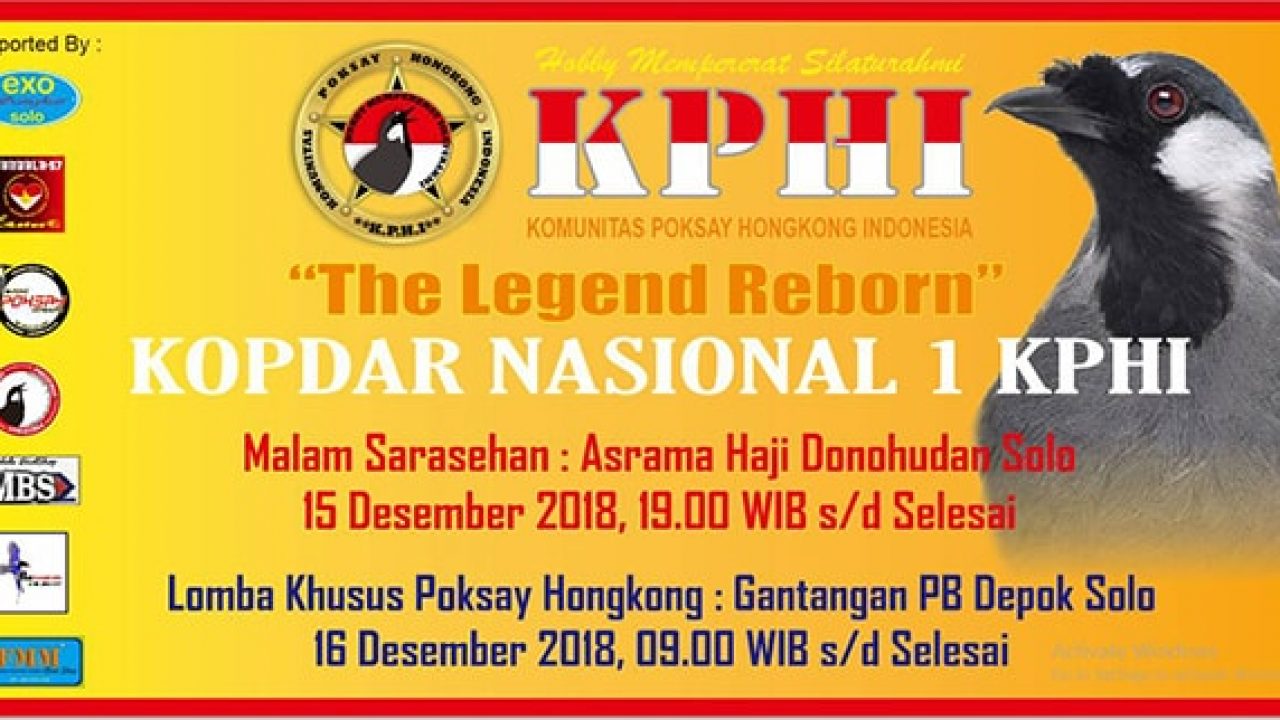 Komunitas Poksay Hongkong Indonesia Gelar Sarasehan Dan Lomba Di Solo 15 16 Desember 2018 Om Kicau