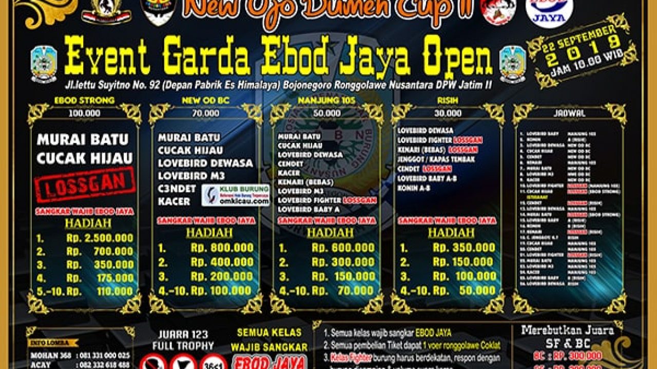 Lomba Burung Berkicau New Ojo Dumeh Cup Ii Di Bojonegoro