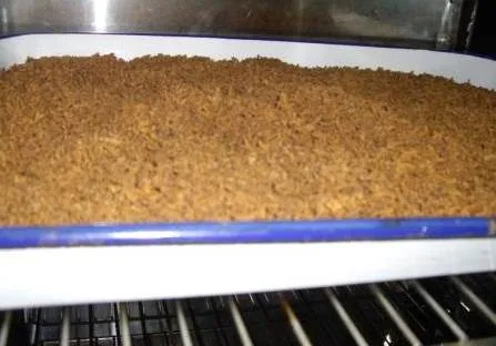 Voer dikeringkan dalam oven selama beberapa menit