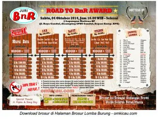 Brosur Road to BnR Award Mattena BF, Depok, 4 Oktober 2014