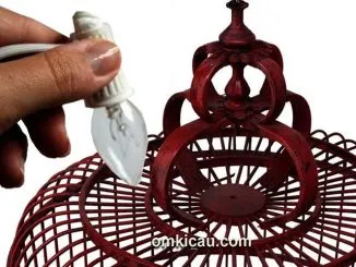 Membuat sangkar lampu hias dari sangkar bekas
