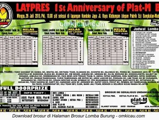 Brosur Latpres 1st Anniversary of Plat M BC, Bangkalan, 26 Juli 2015