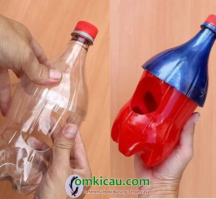 Menyatukan potongan, gambar kanan adalah tempat sarang yang sudah diwarnai